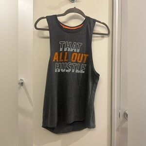Orangetheory tank top Women’s Small High Neck Grey Orange That All Out Hustle